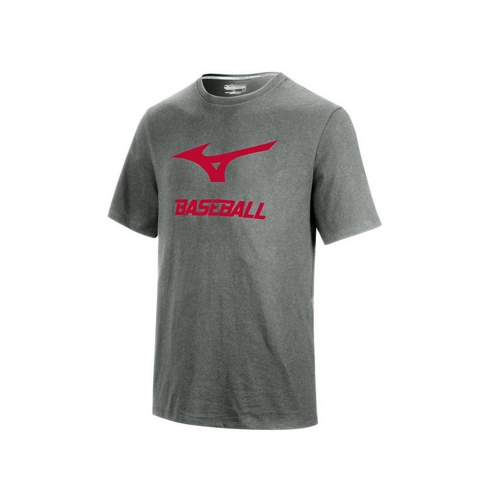 Mizuno Men's Baseball Graphic Baseball T-Shirts Grey (350874-QTV)